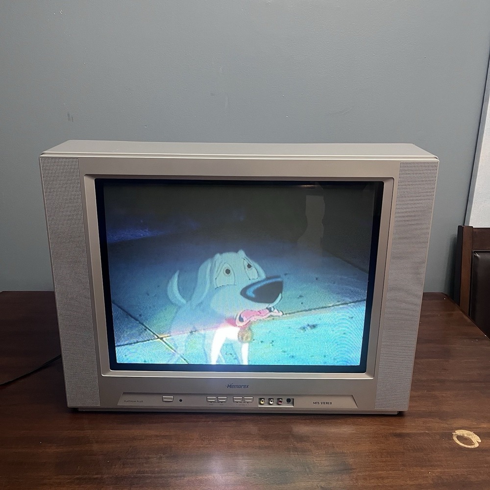 Memorex MT2012 Vintage CRT TV  20 Inch MTS Stereo Front - Rear Av & S-Video Read